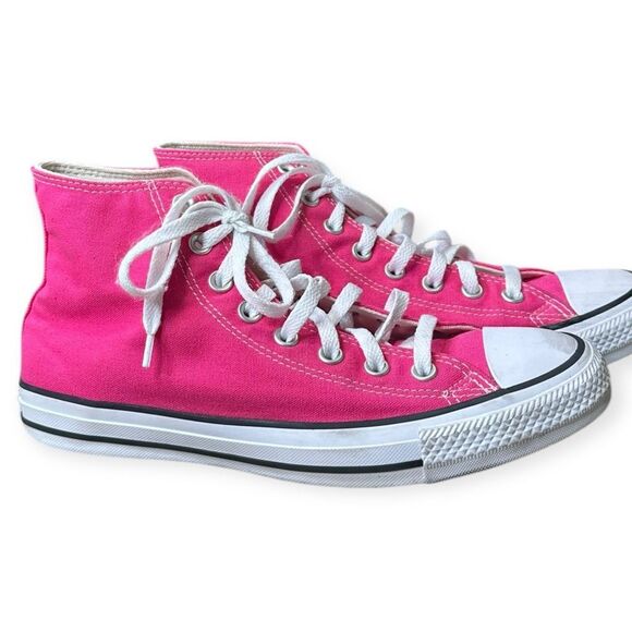CONVERSE Women’s Chaos Fuchsia Chuck Taylor All Star High-Top Sneakers Size 10 W - Picture 1 of 9